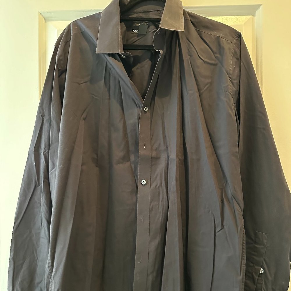 Bar III Slim Fit Black Button Shirt